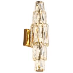 Cryptography 1-Light LED Gold Wall Sconces