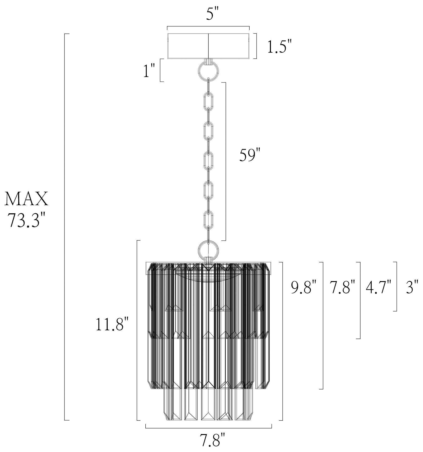 Image 2 Crysdroa 1-Light LED Crystal Pendant more views