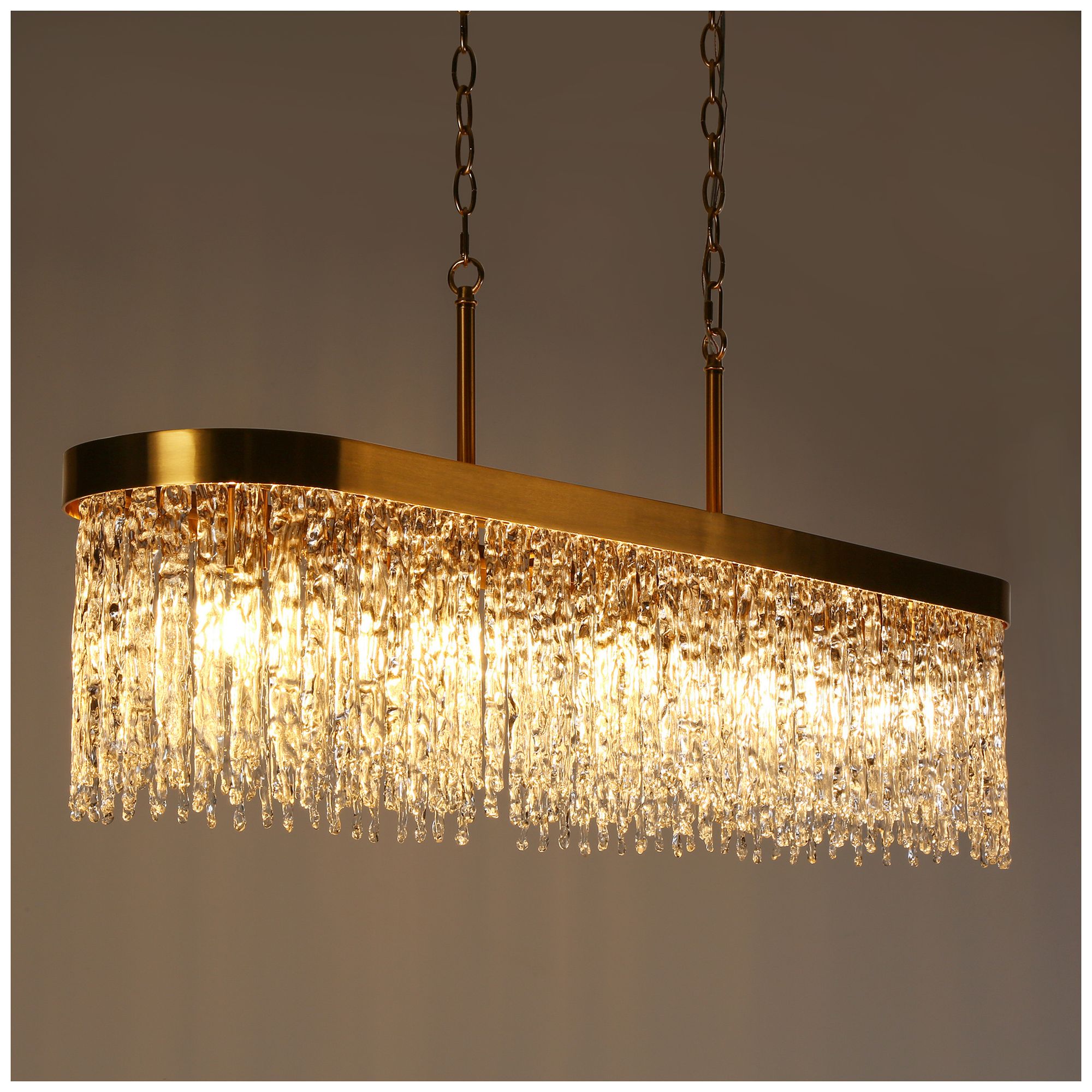 Image 2 Crysdroa 5-Light Gold Glass Island Chandelier - Made to Order more views