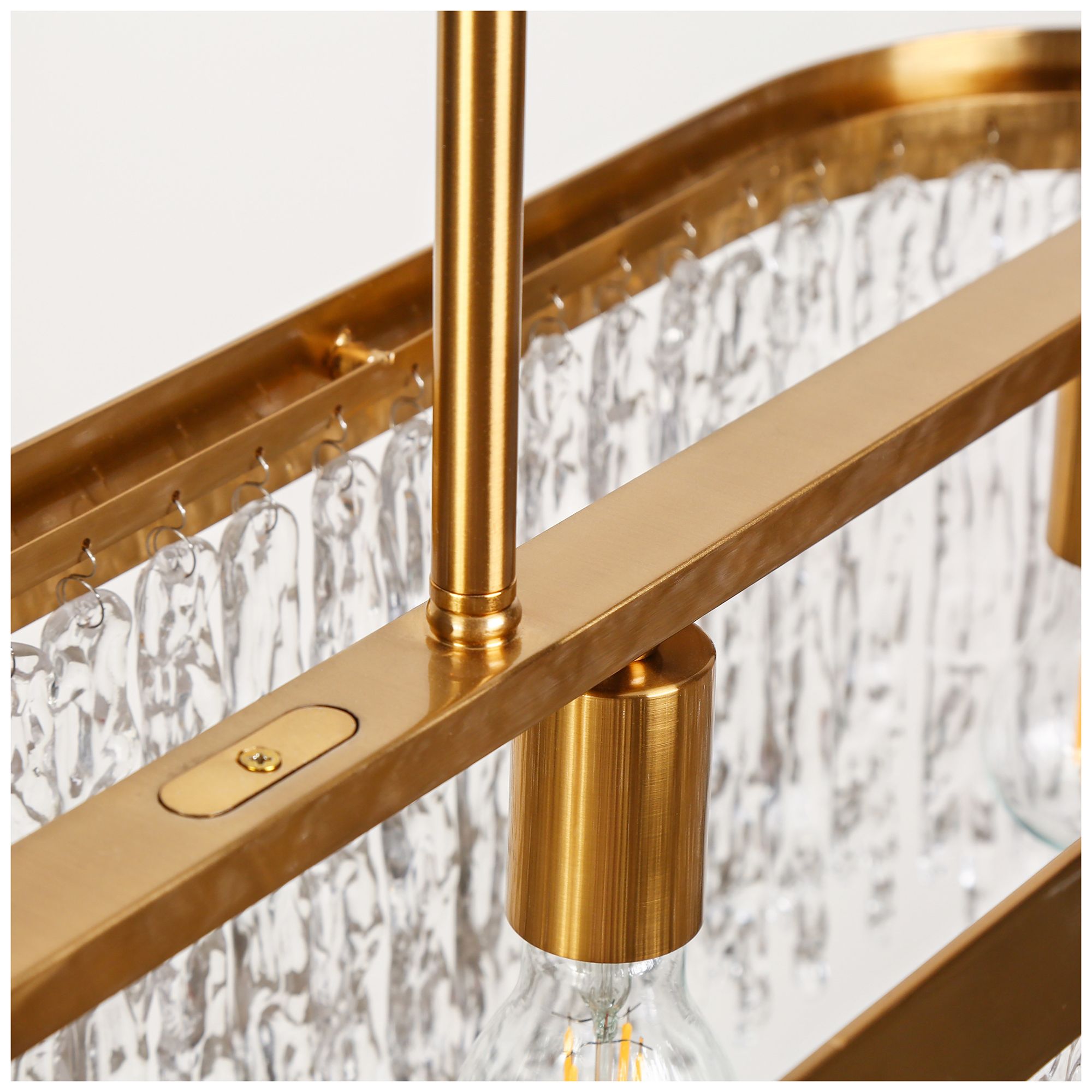 Image 3 Crysdroa 5-Light Gold Glass Island Chandelier - Made to Order more views