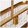 3_Crysdroa 5-Light Gold Glass Island Chandelier more views