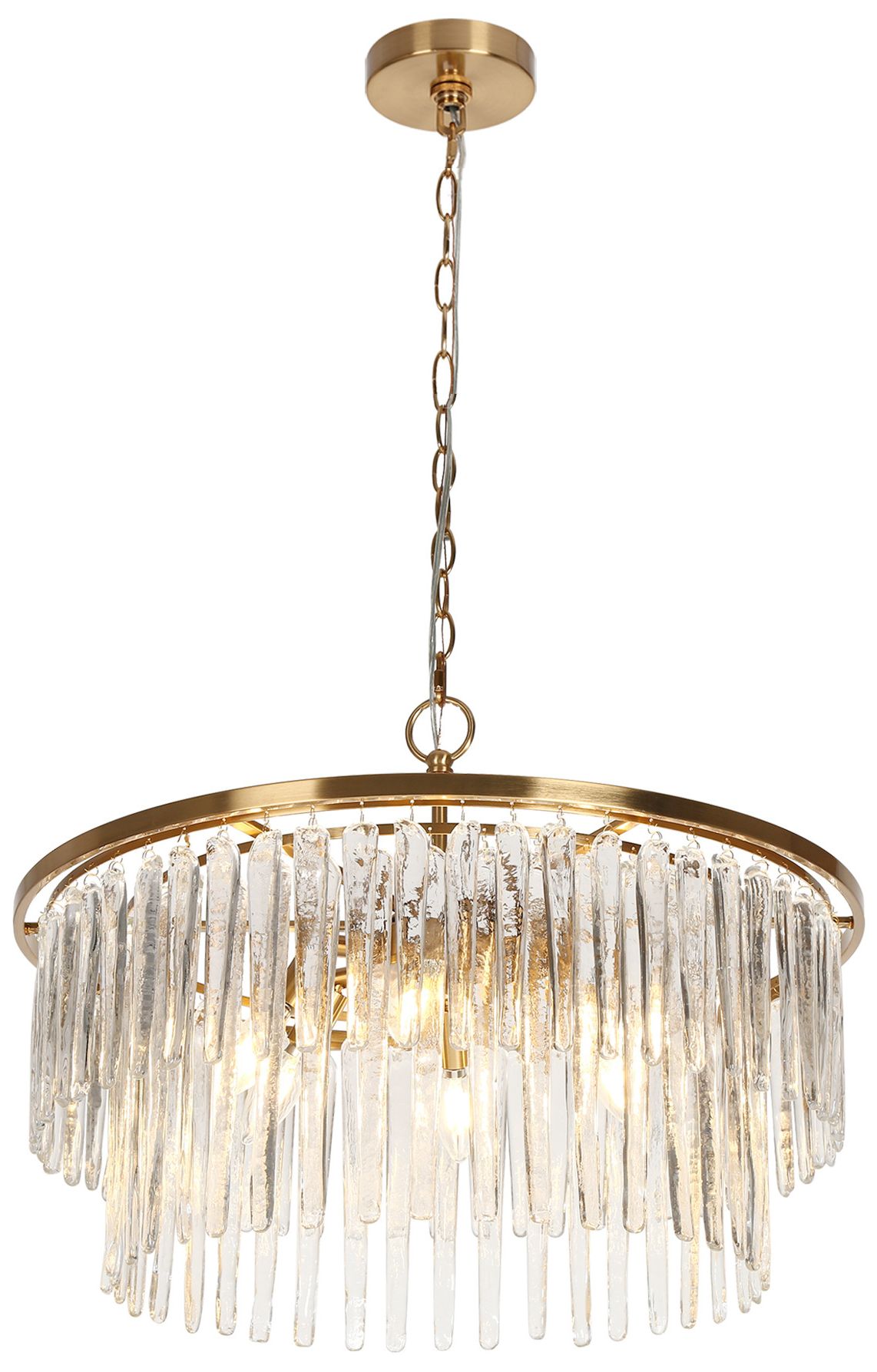 Crysdroa 6-Light Drum Glass Chandelier