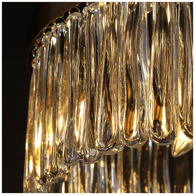 Image 3 Crysdroa 6-Light Gold 2-Tier Glass Chandelier more views