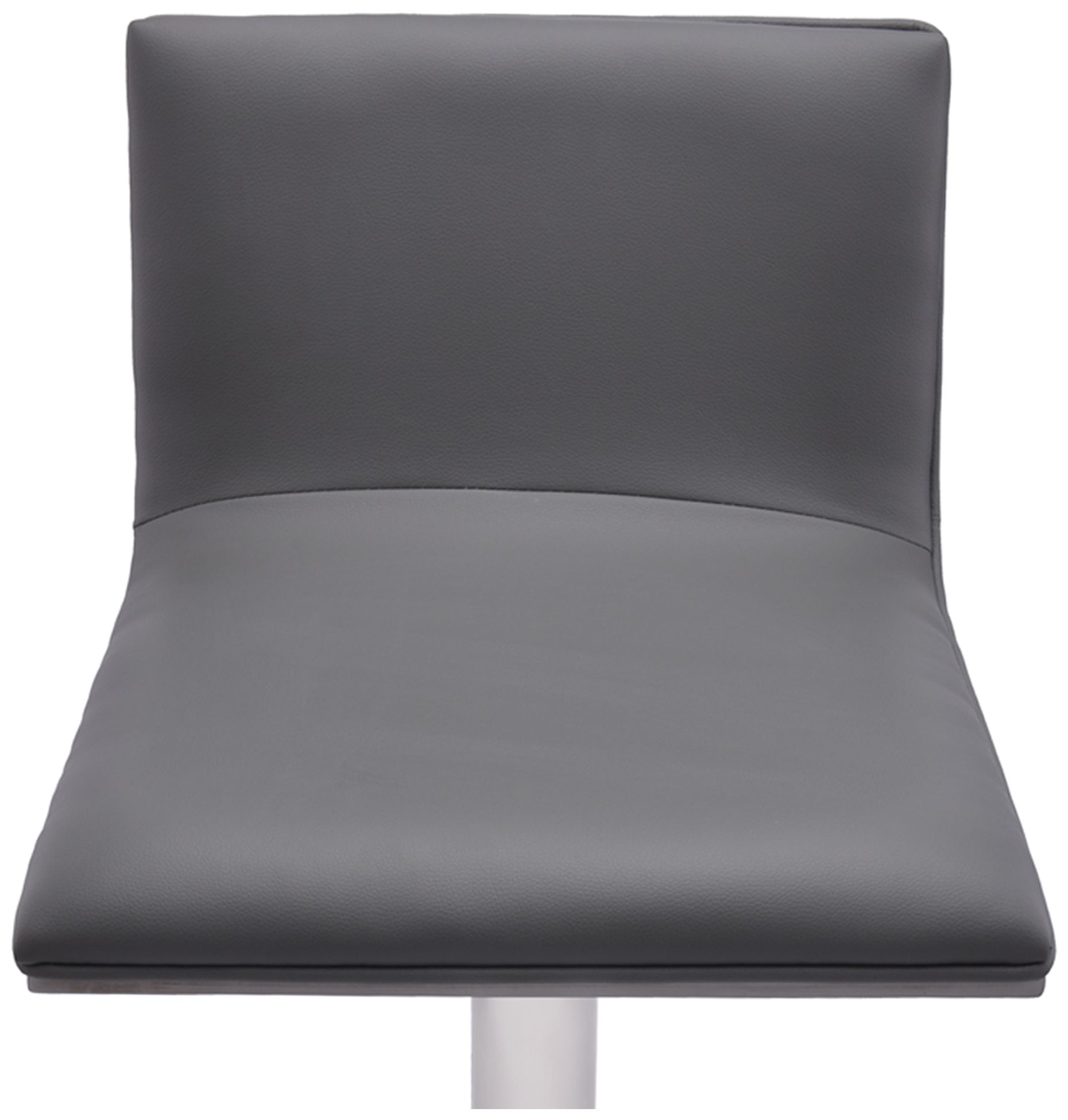 Image 4 Crystal Adjustable Swivel Barstool in Grey Faux Leather and Chrome Finish more views