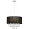 Crystal and Chrome 23" Wide Sheer Black Chandelier