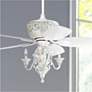 Crystal Bead Antique-White Candelabra Ceiling Fan Light Kit