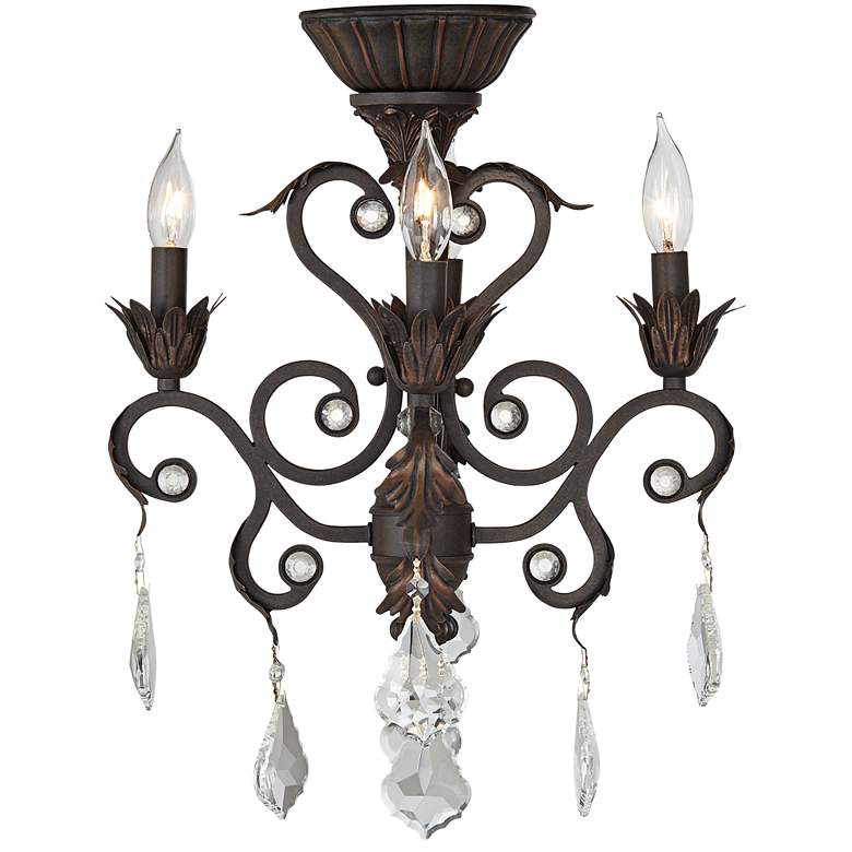 Image 2 Crystal Beaded Oil-Rubbed Bronze 4-Light LED Ceiling Fan Light Kit more views