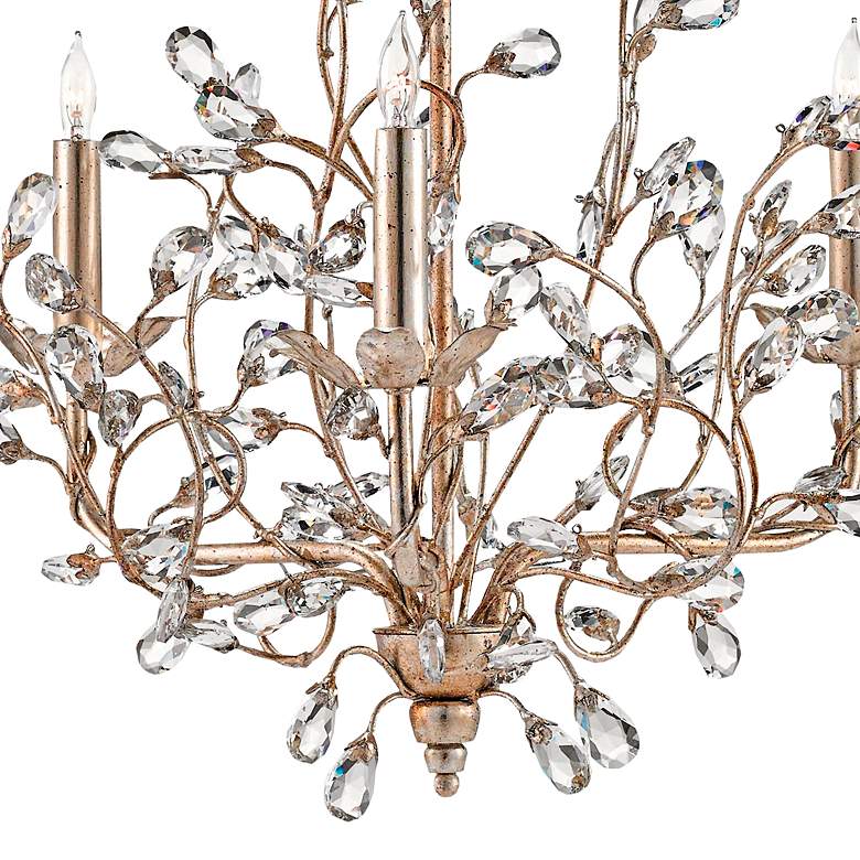 Image 2 Crystal Bud 18" Wide Silver Granello 3-Light Chandelier more views