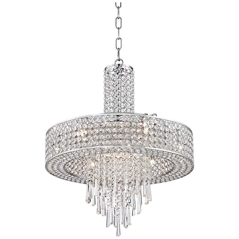 Image 2 Crystal Cascade 19 1/2 inch Wide Crystal Pendant Chandelier