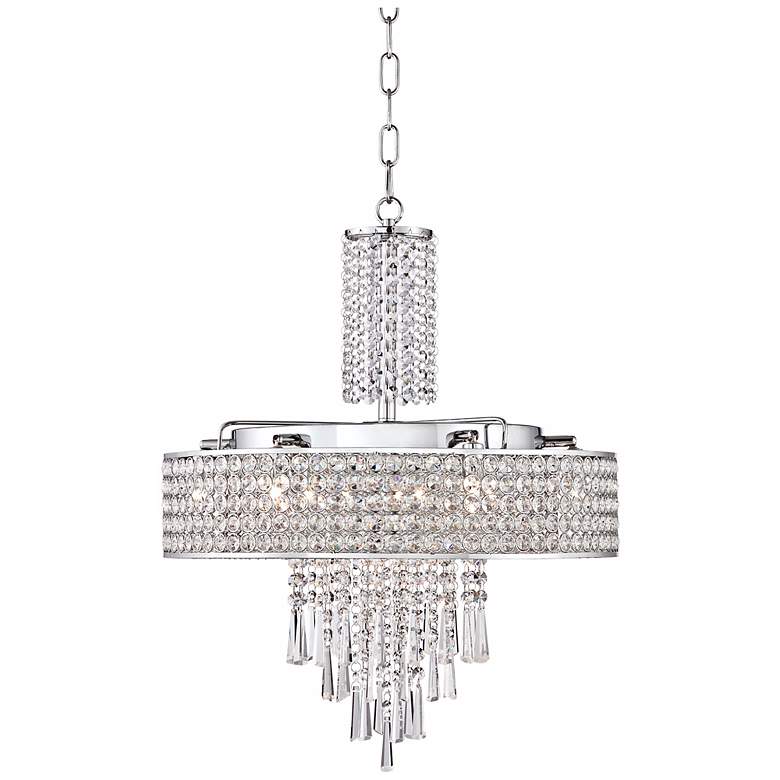 Image 3 Crystal Cascade 19 1/2 inch Wide Crystal Pendant Chandelier more views