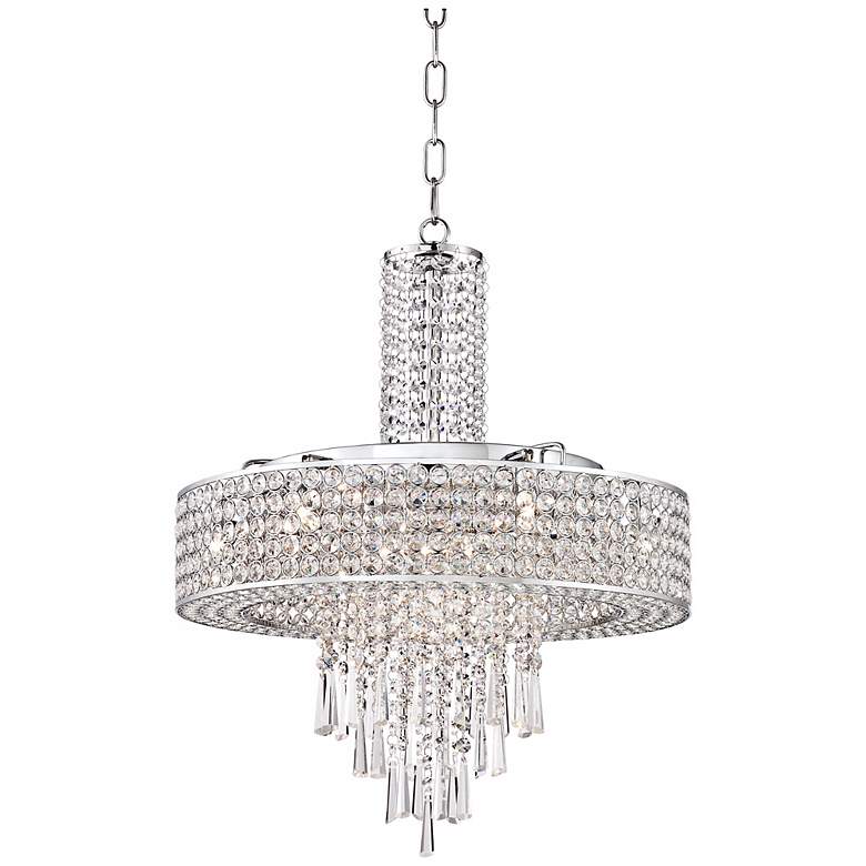 Image 4 Crystal Cascade 19 1/2 inch Wide Crystal Pendant Chandelier more views