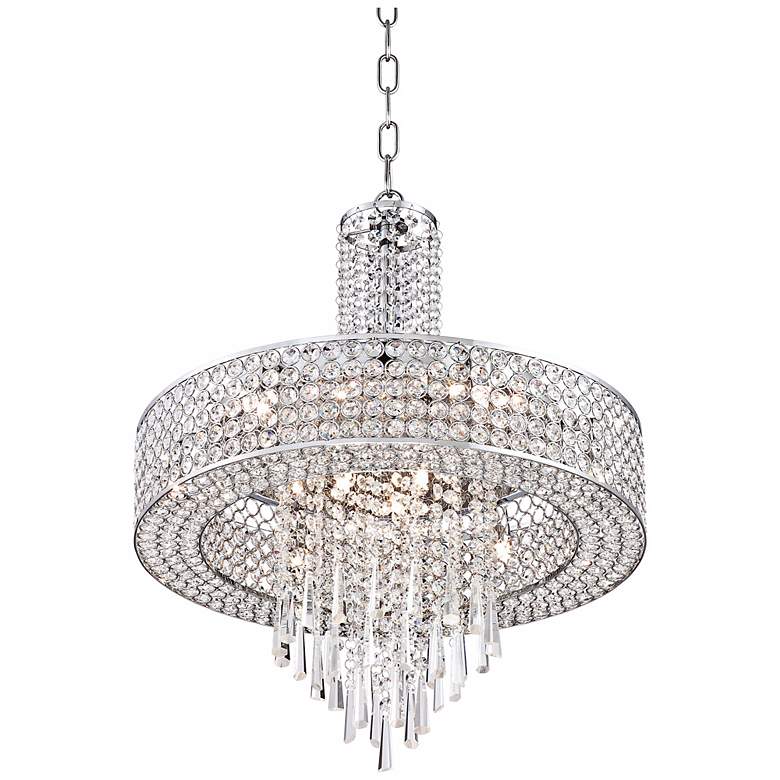 Image 5 Crystal Cascade 19 1/2 inch Wide Crystal Pendant Chandelier more views