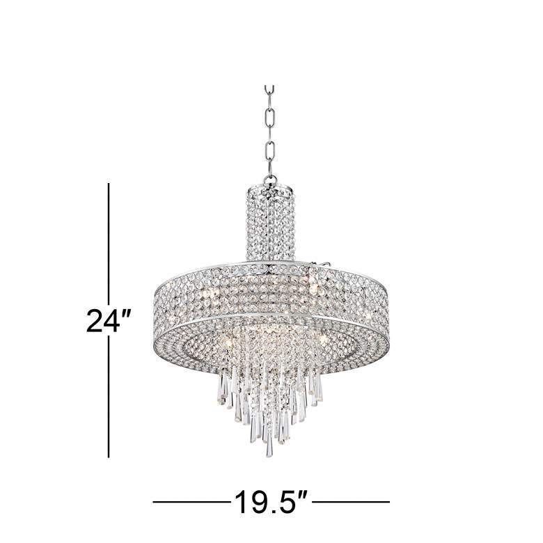 Crystal Cascade 19 1/2&quot; Wide Crystal Pendant Chandelier more views