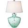 Crystal Cascade Emerald Glass 26" High Table Lamp