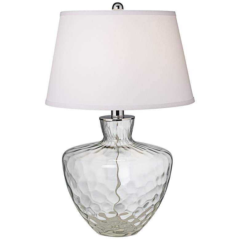 Image 1 Crystal Cascade Glass 26 inch High Table Lamp