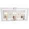 Crystal Chrome 19" Wide Polished Nickel 3-Light Bath Light