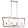 Crystal Chrome 37" Wide Nickel Kitchen Island Light Pendant