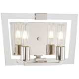 Crystal Chrome 8 3/4&quot;H Polished Nickel 2-Light Wall Sconce