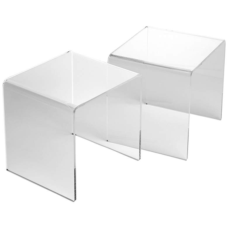 Image 1 Crystal Clear 14 1/2" Wide Modern Acrylic Accent Table
