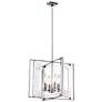 2_Crystal Clear 14 3/4"W Polished Nickel 4-Light Pendant