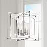 1_Crystal Clear 14 3/4"W Polished Nickel 4-Light Pendant