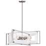 Crystal Clear 19 3/4"W Polished Nickel 4-Light Pendant