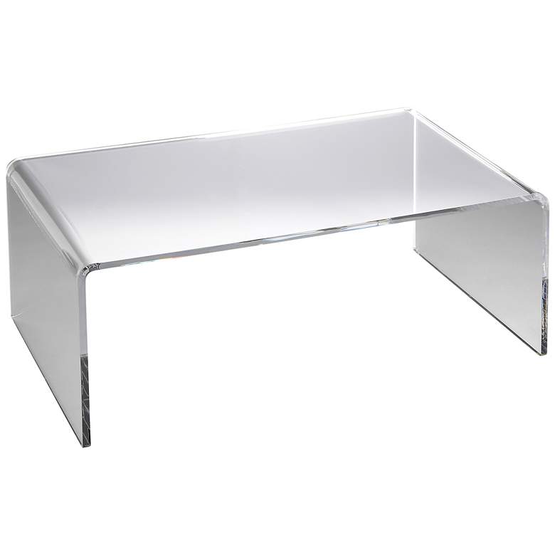 Image 1 Crystal Clear 38 inch Wide Acrylic Modern Coffee Table