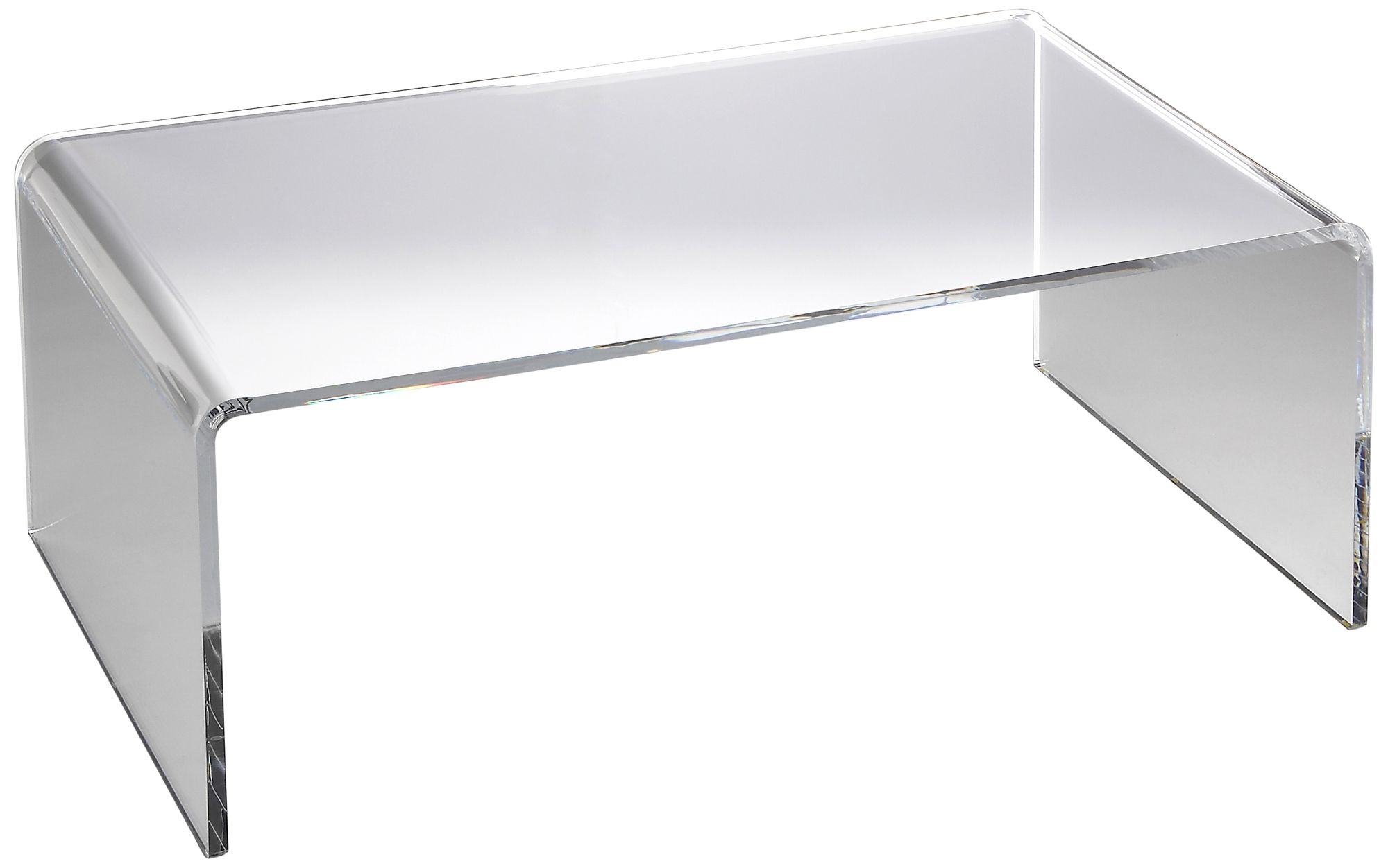 Thumbnail2 of Crystal Clear 38" Wide Acrylic Modern Coffee Table more views