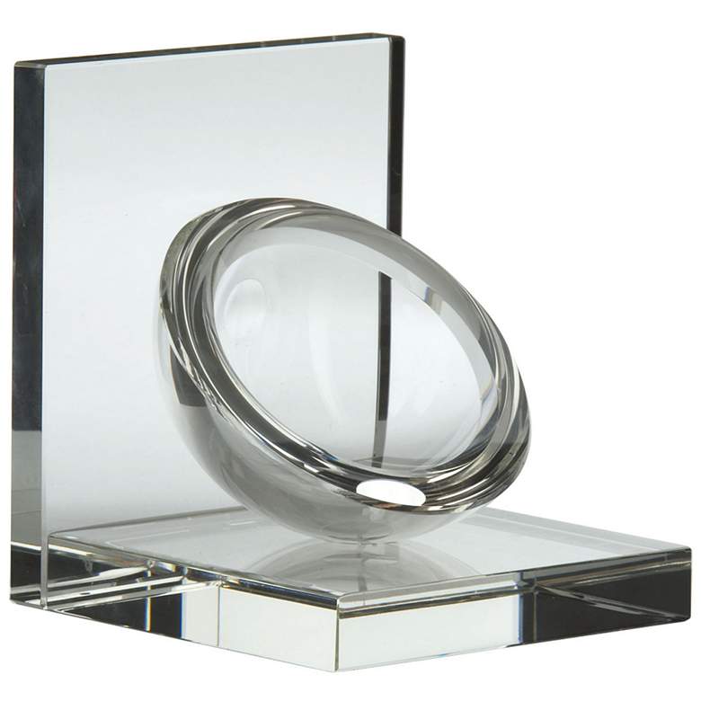Image 1 Crystal Clear Modern Sphere Bookends