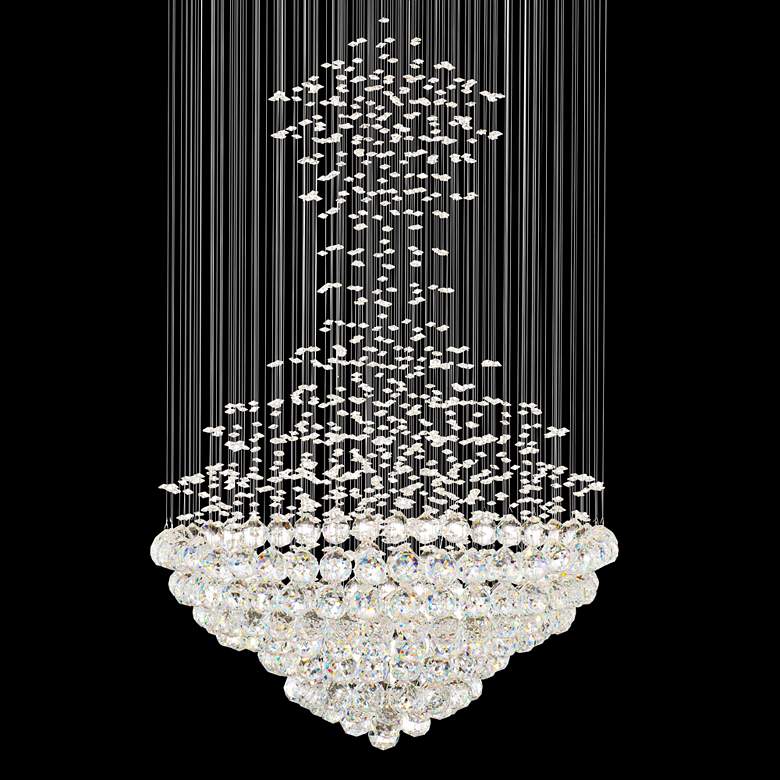 Image 1 Crystal Cloud 24 1/2 inch Wide Chrome 7-Light Chandelier