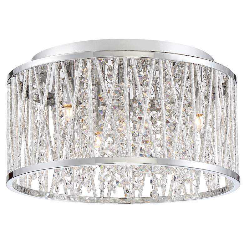 Image 1 Crystal Cove Chrome Flush Mount
