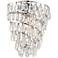 Crystal Droplet Swirl 14 1/4" Wide Chrome Ceiling Light