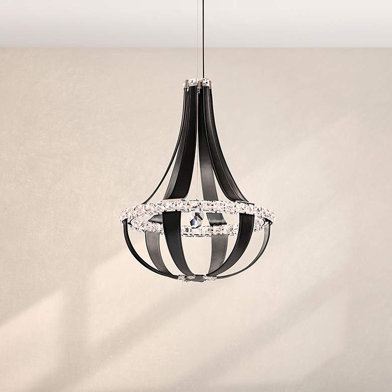 Image 1 Crystal Empire LED 27"H x 20.5"W 12-Light Chandelier in Grizzly B