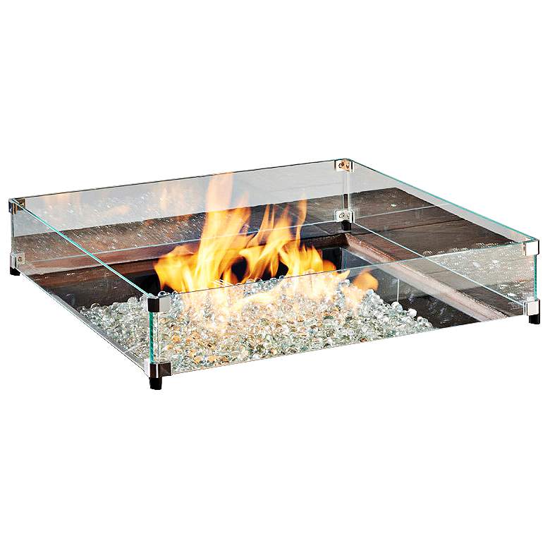 Image 1 Crystal Fire Burner 20 inch or 24x24 inch Glass Guard Fencing
