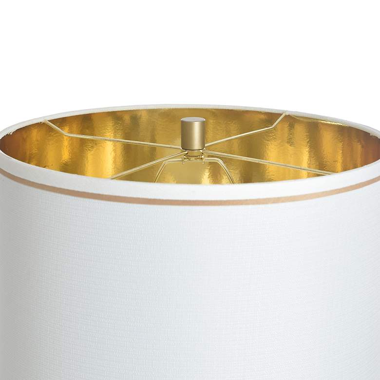 Image 6 Crystal Flora Gold Metal and White Marble Table Lamp more views