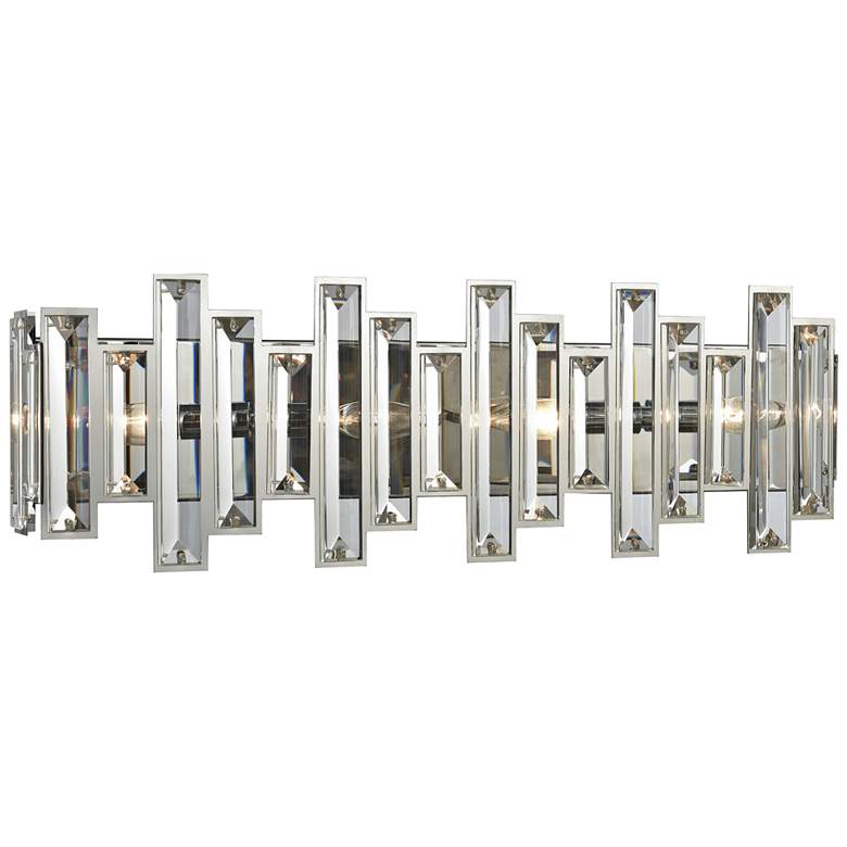 Image 1 Crystal Heights 25 inch Wide Polished Chrome 4-Light Bath Light