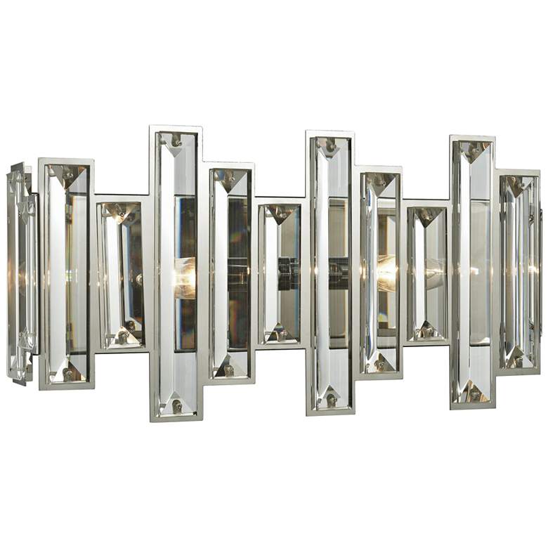 Image 1 Crystal Heights 8 inch High Polished Chrome 2-Light Wall Sconce