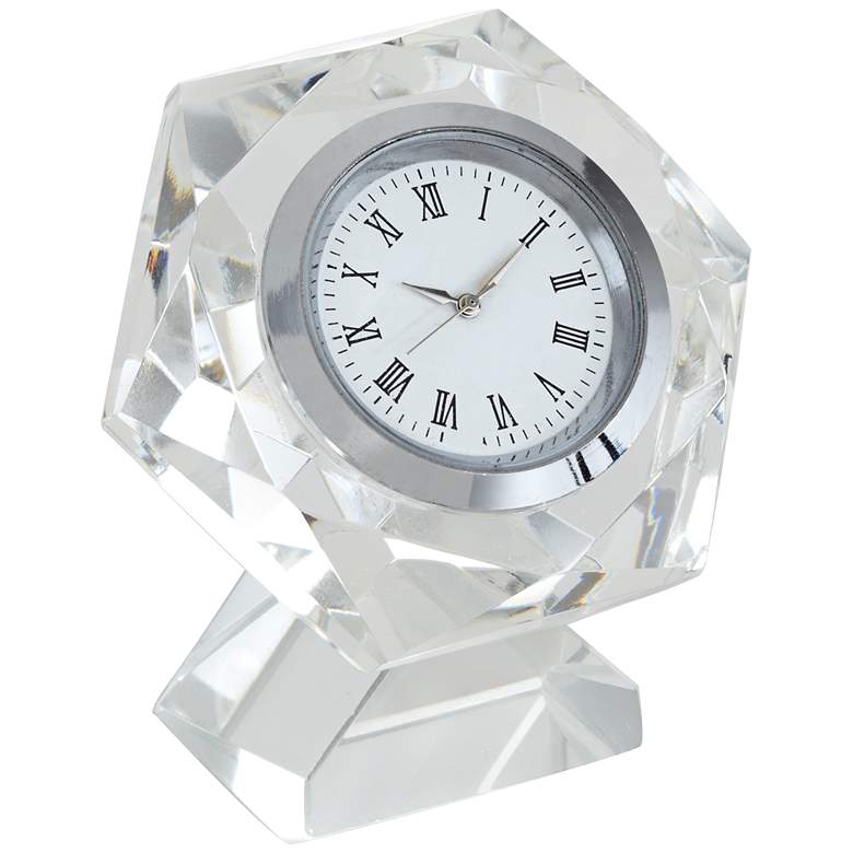 Image 1 Crystal Hexagon Desk Clock