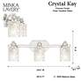 Crystal Kay 24 1/2" Wide Chrome 3-Light Bath Light