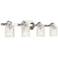 Crystal Kay 32" Wide Chrome 4-Light Vanity Bath Light