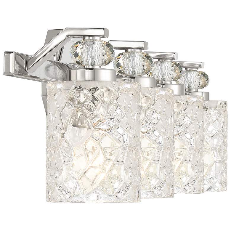 Image 2 Crystal Kay 32" Wide Chrome 4-Light Vanity Bath Light more views