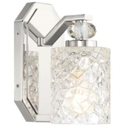 Crystal Kay 8 1/4" High Chrome Wall Sconce