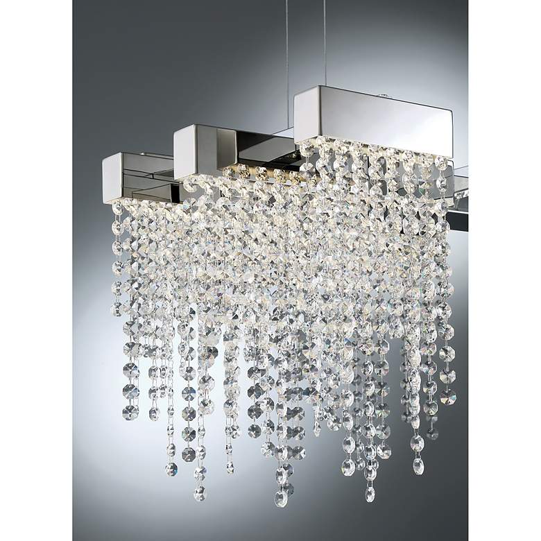 Image 3 Crystal LED Nickel Island Chandelier more views