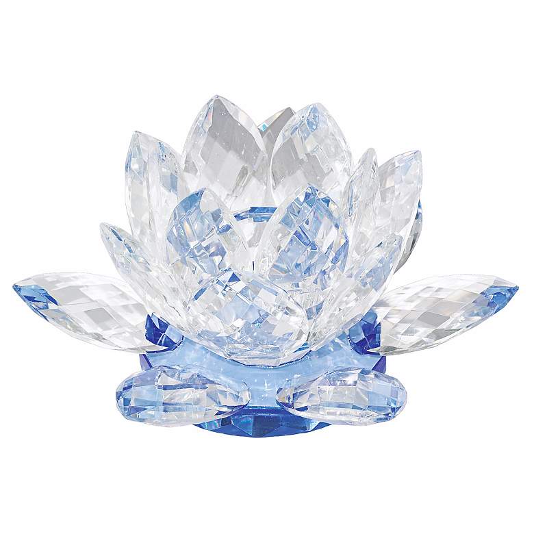 Image 1 Crystal Lotus Tapered Candle Holder