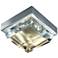 Crystal Mini Flush Mount Light - Brushed Nickel/Satin Brass
