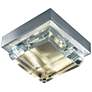 Crystal Mini Flush Mount Light - Brushed Nickel/Satin Brass