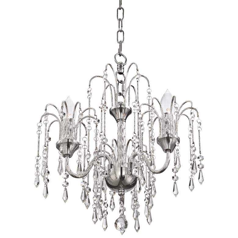 Image 3 Crystal Rain 15 inch Wide Chrome 3-Light Crystal Chandelier more views