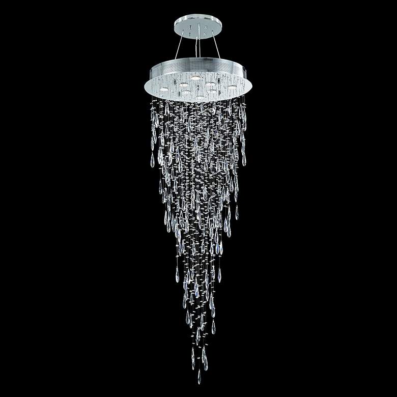 Image 1 Crystal Rain 24" Wide Silver and Crystal Dining Chandelier