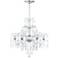 Crystal Rain 29"W 6-Light Crystal Chandelier with LED Canopy