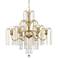 Crystal Rain 30" Wide Soft Gold Crystal 6-Light Chandelier